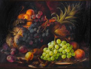 J. STANIER Frederick 1800-1900,Still Life of Fruit on a Table,1883,John Nicholson GB 2014-09-24