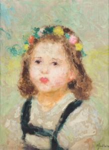 JABłOńSKI Mieczysław 1892-1965,Portret dziewczynki,Sopocki Dom Aukcjny PL 2024-03-06