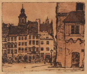 JABLCZYNSKI Feliks 1865-1928,"The Old Town" (Warsaw),1923,Desa Unicum PL 2020-03-03