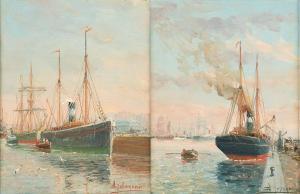 JABONNEAU Albert 1800-1900,Cargo à quai,Horta BE 2015-11-16