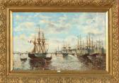 JABONNEAU Albert 1800-1900,Le port de New York,VanDerKindere BE 2014-12-16