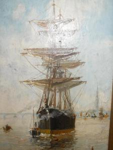 JABONNEAU Albert 1800-1900,Tall masted ship,Moore Allen & Innocent GB 2017-05-26