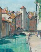 JACCARD HENRI 1889-1963,Le pont Morens à Annecy,1932,Dobiaschofsky CH 2010-11-10