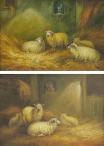 JACKSON Arthur 1911-2003,Sheep in a Barn,Tennant's GB 2021-06-12