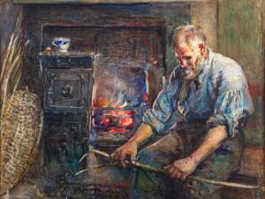 JACKSON Frederick William 1859-1918,A fishing pot maker,Tennant's GB 2024-03-16