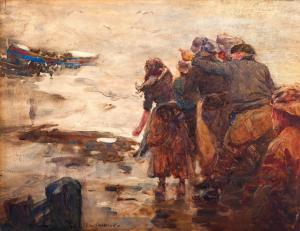 JACKSON Frederick William 1859-1918,Figures looking out to sea,Tennant's GB 2024-03-16