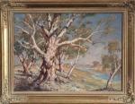 JACKSON James Ranalph 1882-1975,River landscape with sheep grazing beneath trees,Wotton 2021-03-09