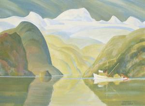JACKSON Ronald Threlkeld 1902-1992,Autumn Glow North B.C. Coast, Nr. Naas,Levis CA 2023-03-11