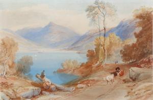 JACKSON Samuel 1794-1869,mountain lake scene,Burstow and Hewett GB 2023-01-25