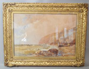 JACKSON Samuel Phillips 1830-1904,A coastal scene with fishing vessels,Wotton GB 2022-04-04