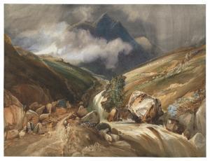 JACKSON Samuel 1794-1869,The approach to the top of Helvellyn, Lake Distric,Christie's GB 2022-03-24