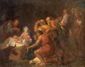 JACOB JORDAENS BAUCIS & PHILEMON,L'Adoration des bergers,1660,Aguttes FR 2019-12-17