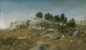 JACOB Julius II 1842-1929,Die Serpentara bei Olevano,Galerie Bassenge DE 2020-06-03