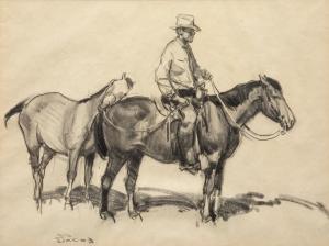 JACOB Ned 1938,Untitled (Cowboy),Hindman US 2023-11-02