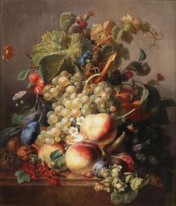 JACOBBER Moise 1786-1863,Nature morte aux fleurs et aux fruits,Mercier & Cie FR 2023-06-25