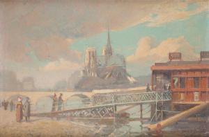 JACOBS Gerard 1865-1958,Vue de Notre-Dame de Paris,Horta BE 2022-09-05