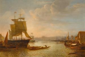 JACOBS Jacob Albrecht M. 1812-1879,On the Bosphorus, Istanbul,1878,Sotheby's GB 2024-04-10