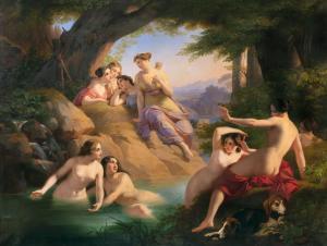 JACOBS Paul Emil 1802-1866,Diana and her Nymphs Bathing,1846,Palais Dorotheum AT 2021-06-07