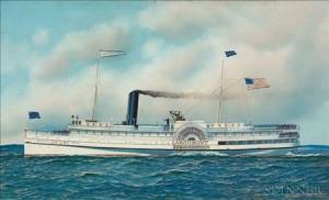 JACOBSEN Antonio Nicolo G. 1850-1921,Portrait of the Joy Line Steamship,1902,Skinner US 2007-06-03