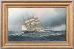 JACOBSEN Antonio Nicolo G. 1850-1921,ship portrait of the American barque Onaway of ,1915,South Bay 2022-04-30