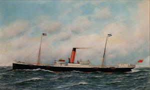 JACOBSEN Antonio Nicolo G. 1850-1921,The Steamship GRENADA,1906,William Doyle US 2024-04-10