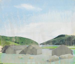 JACOBSEN Arne 1902-1971,Landscape with houses,Bruun Rasmussen DK 2018-03-07