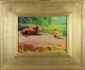JACOBSEN Eric 1900-2000,Mother and Calf,Clars Auction Gallery US 2018-09-15