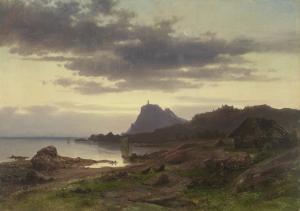 JACOBSEN Sophus 1833-1912,A Lighthouse on the Coast, Norway,1855,Christie's GB 2023-02-01