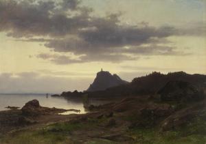 JACOBSEN Sophus 1833-1912,A Lighthouse on the Coast, Norway,1855,Christie's GB 2022-04-12