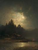 JACOBSEN Sophus 1833-1912,Clair de lune sur le lac,1833,Piguet CH 2008-12-10