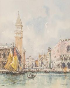 JACOBSHAGEN BINDER Betty 1800-1900,ANSICHT VON VENEDIG MIT DOGENPALAST ,Hargesheimer Kunstauktionen 2016-09-24