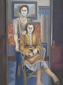 JACOBSON FRANCES 1923-2011,A standing and a seated woman in an interior setti,Eldred's US 2014-06-07
