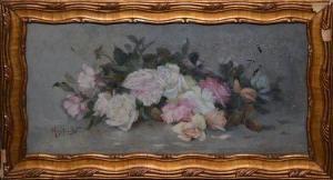 JACQUELIN Marguerite 1800-1900,Jeté de roses,Rennes Encheres FR 2013-06-10