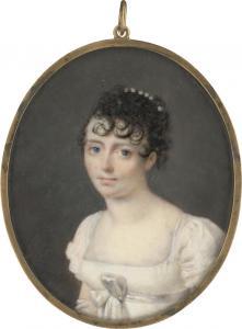 JACQUES Nicolas 1780-1844,Portrait der Catherine Charlotte Xavier Daru,Galerie Bassenge 2023-11-30