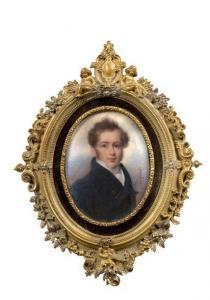 JACQUES Nicolas 1780-1844,Portrait ovale sur ivoire figurant un jeune homme ,Aguttes FR 2020-12-21