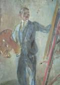 JACQUES Raphaël 1882-1914,Portrait of an artist at work, standing full-lengt,Rosebery's 2005-12-13