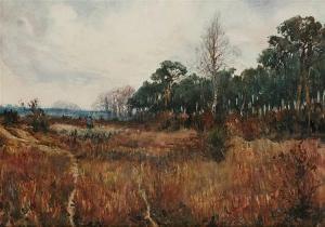 JACQUET Charles Celestin,Fall landscape,1921,Bernaerts BE 2017-06-21