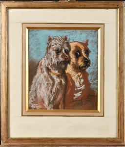 JADIN Louis Godefroy 1805-1882,Portrait de deux chiens,Osenat FR 2023-05-30