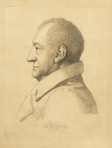 JAGEMANN Ferdinand 1780-1820,Goethe-Porträt im Profil,Wendl DE 2019-06-20
