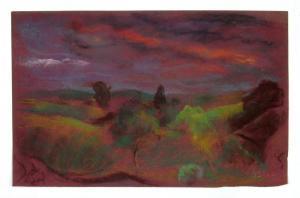 jakac bozidar 1899-1989,Purple Sunset over the Valley,1925,Clars Auction Gallery US 2019-11-16