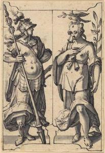 JAKOB NUSCHELER Hans 1583-1654,Allegory of war and peace,Galerie Koller CH 2021-03-26