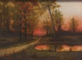 JAKOB William,Landscape with sunrise and pond,1912,Aspire Auction US 2022-09-08