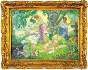 JAKUB Frantisek 1875-1940,In the garden,Art Consulting CZ 2022-10-23