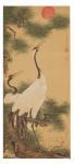 JAKUCHU Ito 1716-1800,Pair of Cranes and the Rising Sun,Christie's GB 2021-03-16