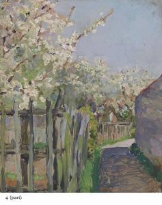 JAKUNCIKOVA Maria Vasil'evna 1870-1902,Trees in blossom,1892,Christie's GB 2013-11-25