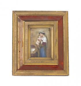 JALABERT Charles Francois 1819-1901,Depicting a mother and child,Hindman US 2014-04-28