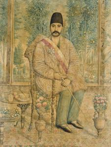 JALAYIR Isma il 1860-1880,A portrait of Mirza 'Ali Asghar Khan,1880,Sotheby's GB 2017-10-25
