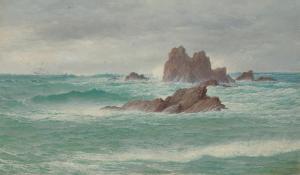 JAMES David 1853-1904,Cornish Coast,1885,Sotheby's GB 2023-05-24