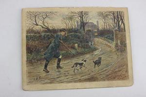 James H.H,rural scene, huntsman returning home with his hounds,1930,Henry Adams GB 2017-10-11
