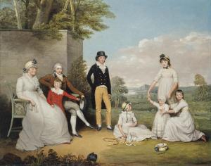 JAMES OLIVER Archer 1774-1842,Portrait d'une famille,Christie's GB 2022-11-28
